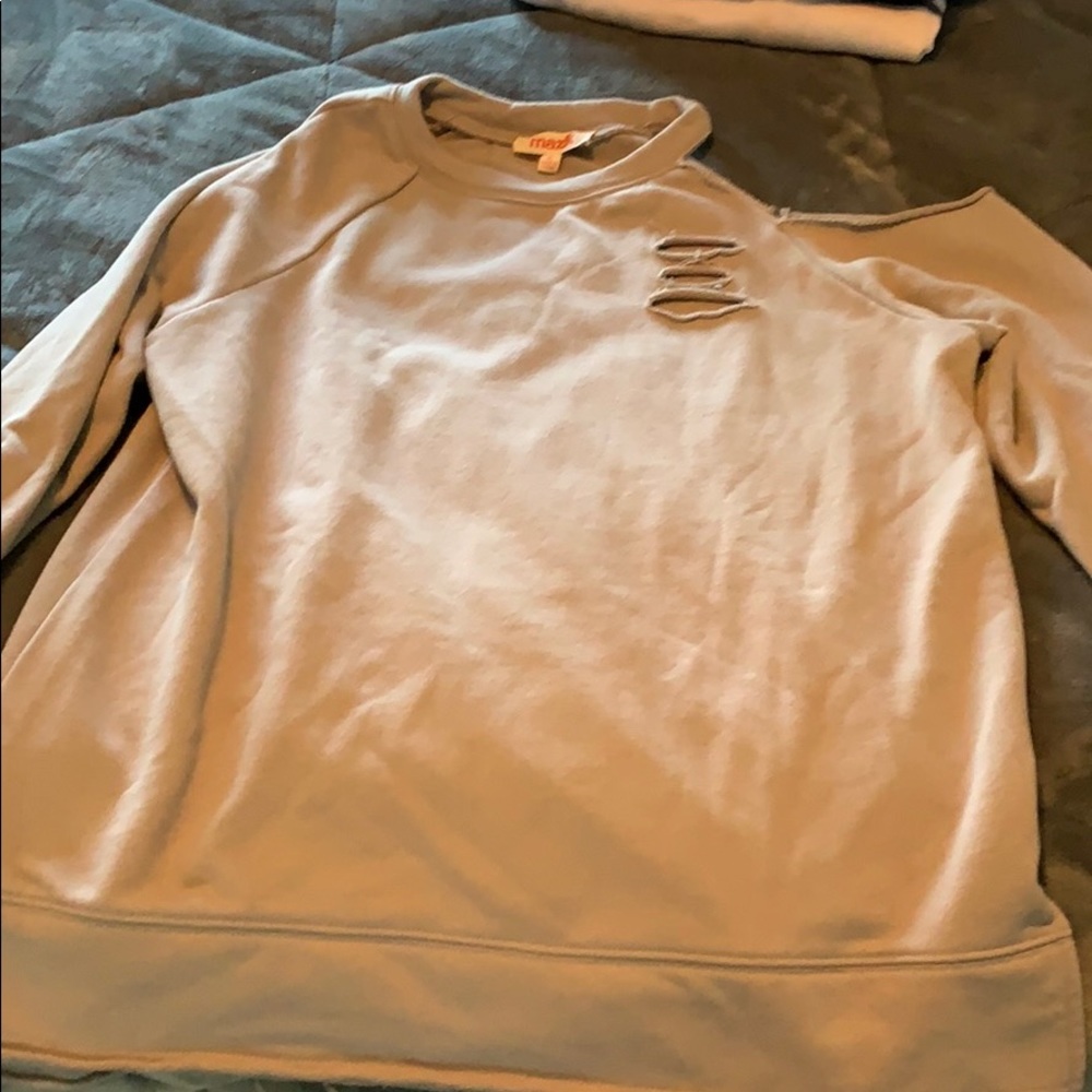 NEVER WORN distressed sweatshirt